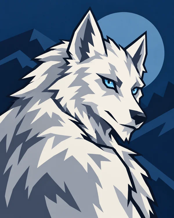 White Werewolf role artwork